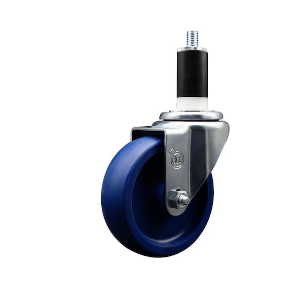 4'' Solid Poly Wheel Swivel 1-3/8'' Expanding Stem Caster